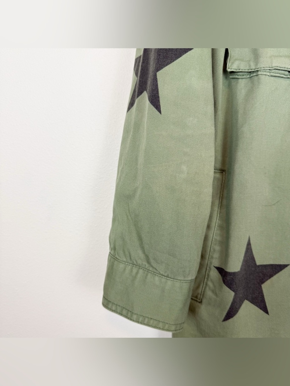 Pistola Camilo Military Jacket Royal Honor Green Stars Shacket Size Small - Picture 8 of 13